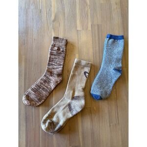 Mens Womens Cozy Crew Socks Warm Wool Blend Hiker Outdoor Casual Work 3 Pair
